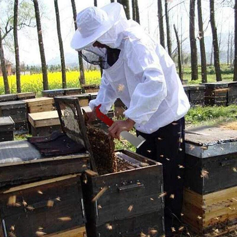 2X Stainless Steel Beekeeping Bee Hive Tools Hook Scraper J Shape Equipment Tool V528-HIVETOOL-2PCS-233609
