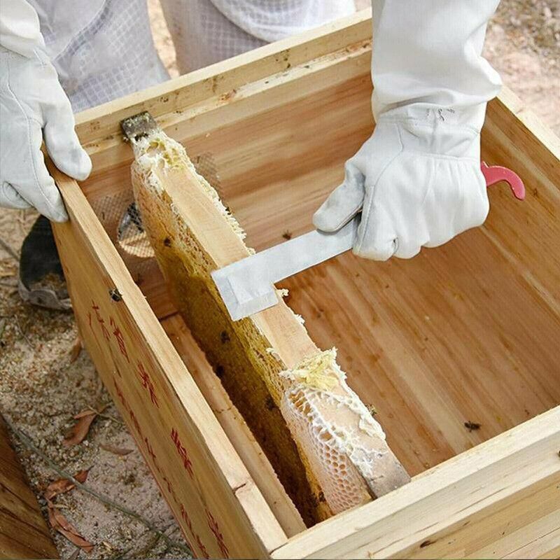 2X Stainless Steel Beekeeping Bee Hive Tools Hook Scraper J Shape Equipment Tool V528-HIVETOOL-2PCS-233609