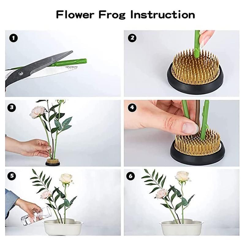 Round Flower Base Holder Spiky Frog Fixed Tool Floral Arrange For Ikebana Kenzan V528-HOLDER-34MM-871134