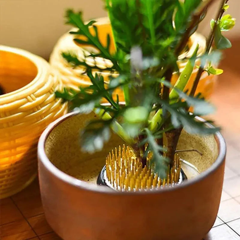Round Flower Base Holder Spiky Frog Fixed Tool Floral Arrange For Ikebana Kenzan V528-HOLDER-34MM-871134