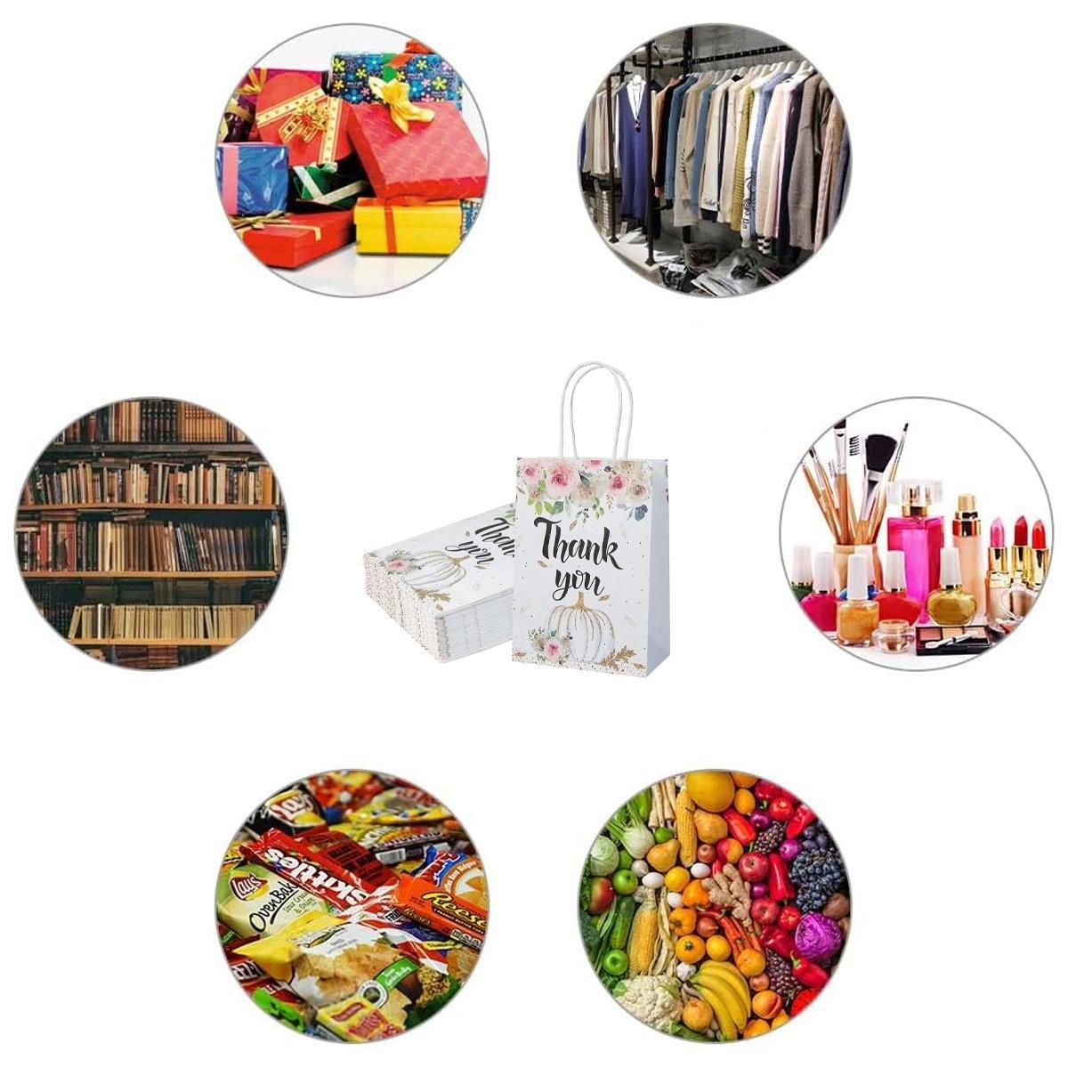 30pcs Printed Gift Bags Holiday Packaging Tote Gift Bags for Christmas Party V528-HOLIDAY-BAG-30PCS-754288
