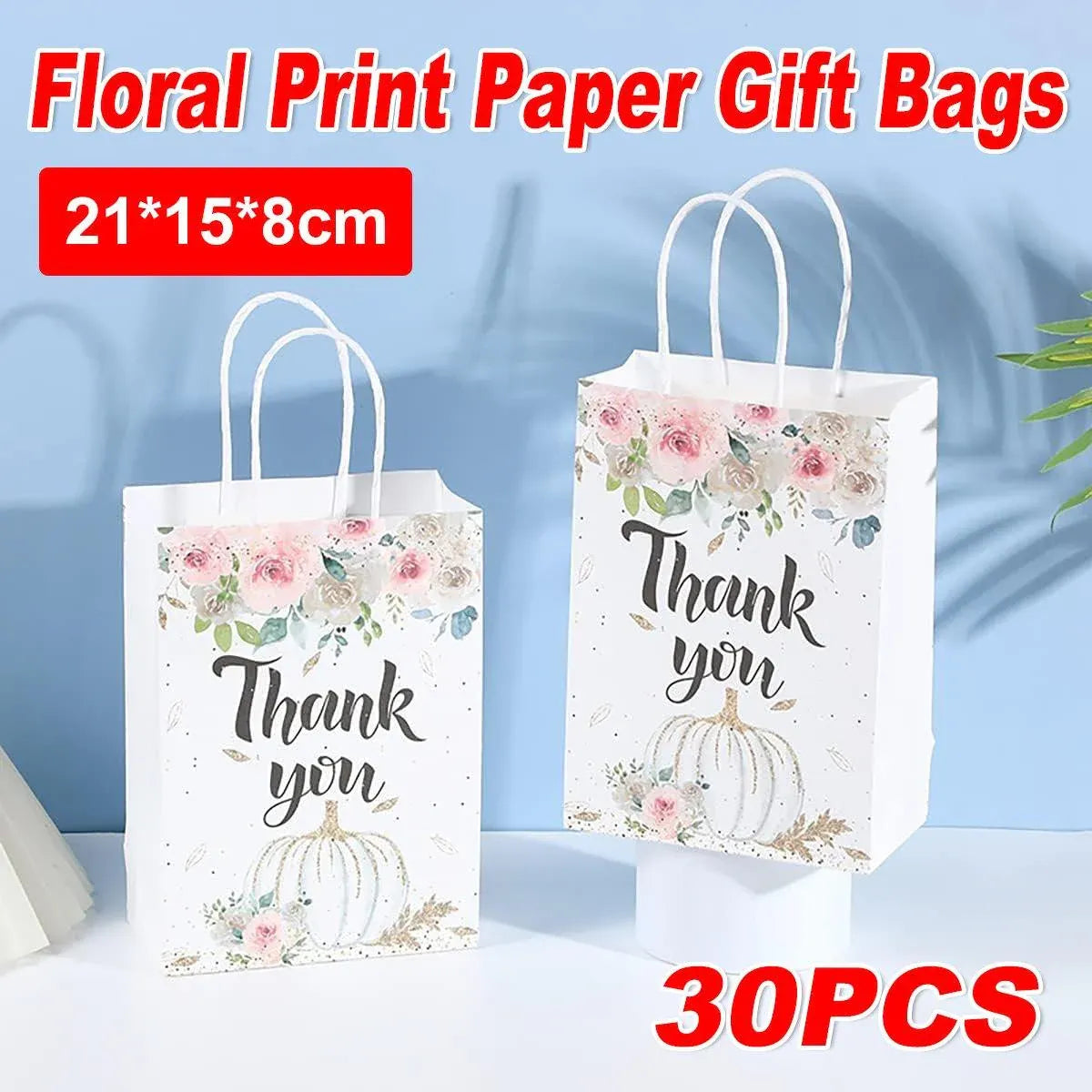 30pcs Printed Gift Bags Holiday Packaging Tote Gift Bags for Christmas Party V528-HOLIDAY-BAG-30PCS-754288