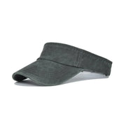 Unisex Summer Denim Sun Visor Cap Breathable Washed Running Hat - Army Green V528-HOLLOW-HAT-ARMY-GREEN-472859