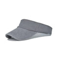 Unisex Summer Denim Sun Visor Cap Breathable Washed Running Hat - Grey V528-HOLLOW-HAT-GREY-343005