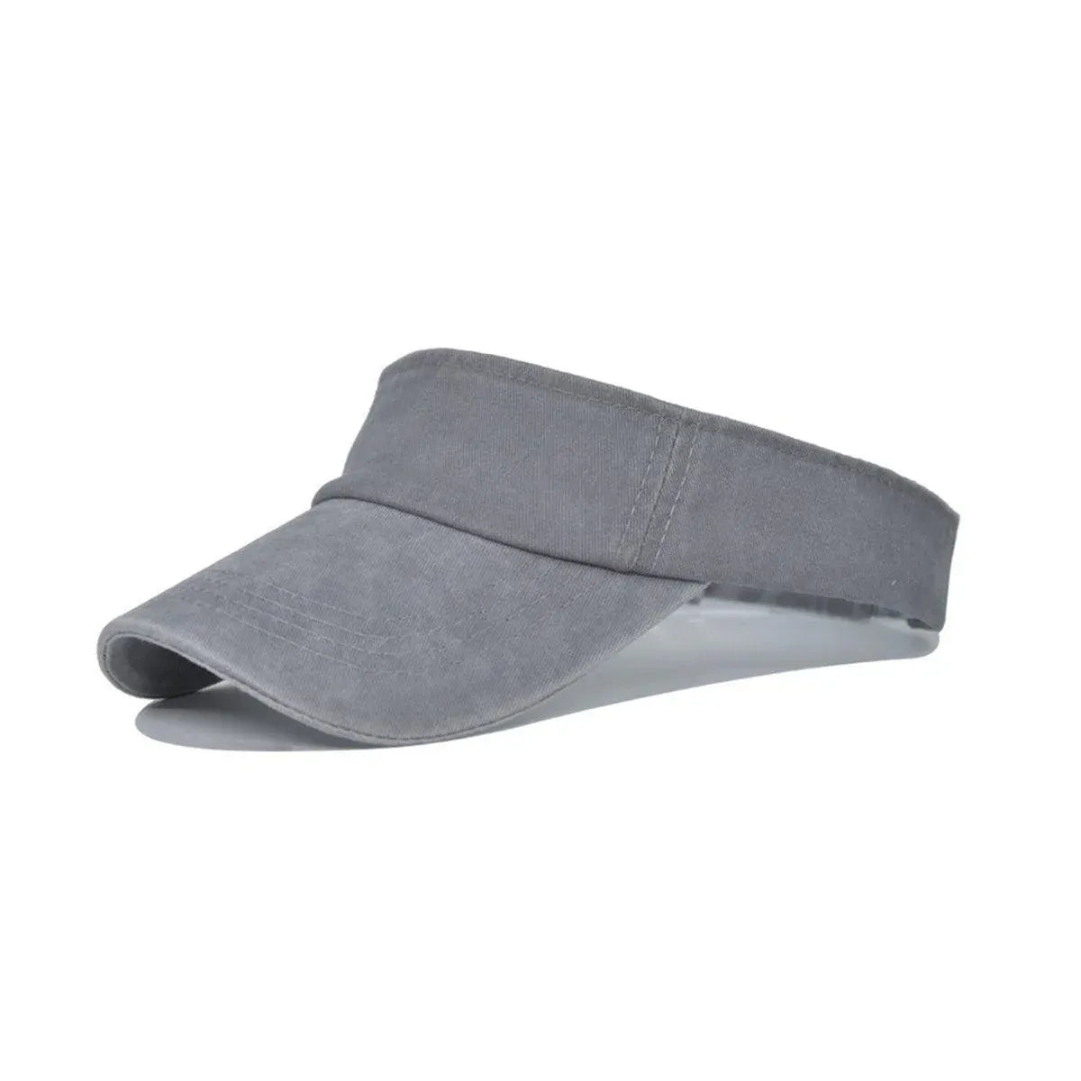 Unisex Summer Denim Sun Visor Cap Breathable Washed Running Hat - Grey V528-HOLLOW-HAT-GREY-343005