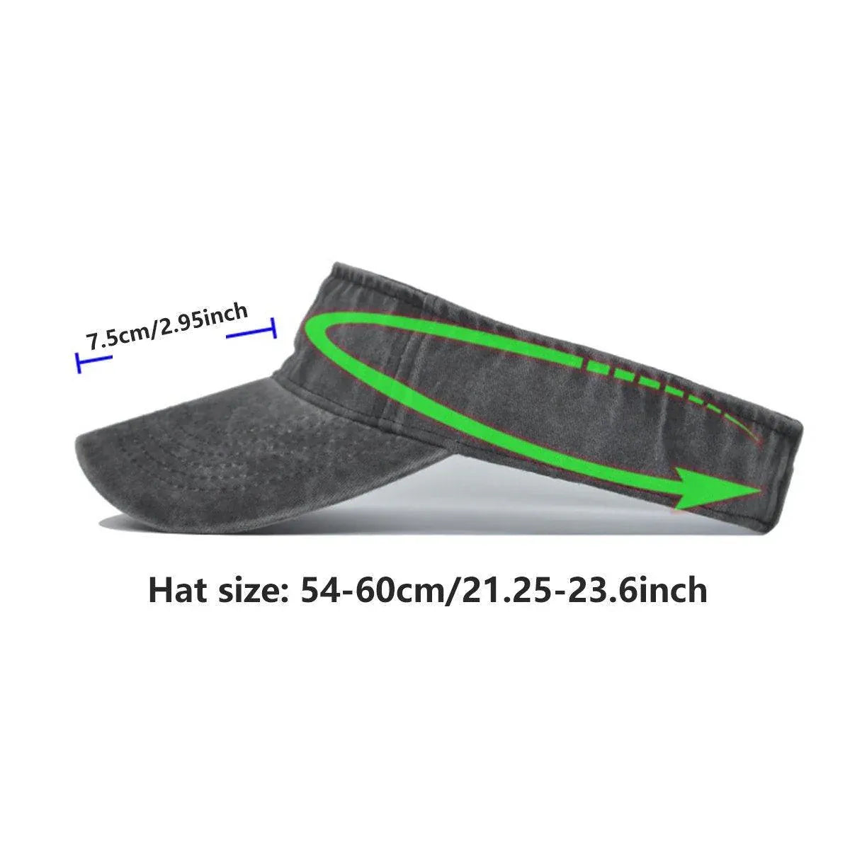 Unisex Summer Denim Sun Visor Cap Breathable Washed Running Hat - Grey V528-HOLLOW-HAT-GREY-343005