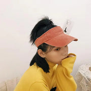 Unisex Summer Denim Sun Visor Cap Breathable Washed Running Hat - Grey V528-HOLLOW-HAT-GREY-343005