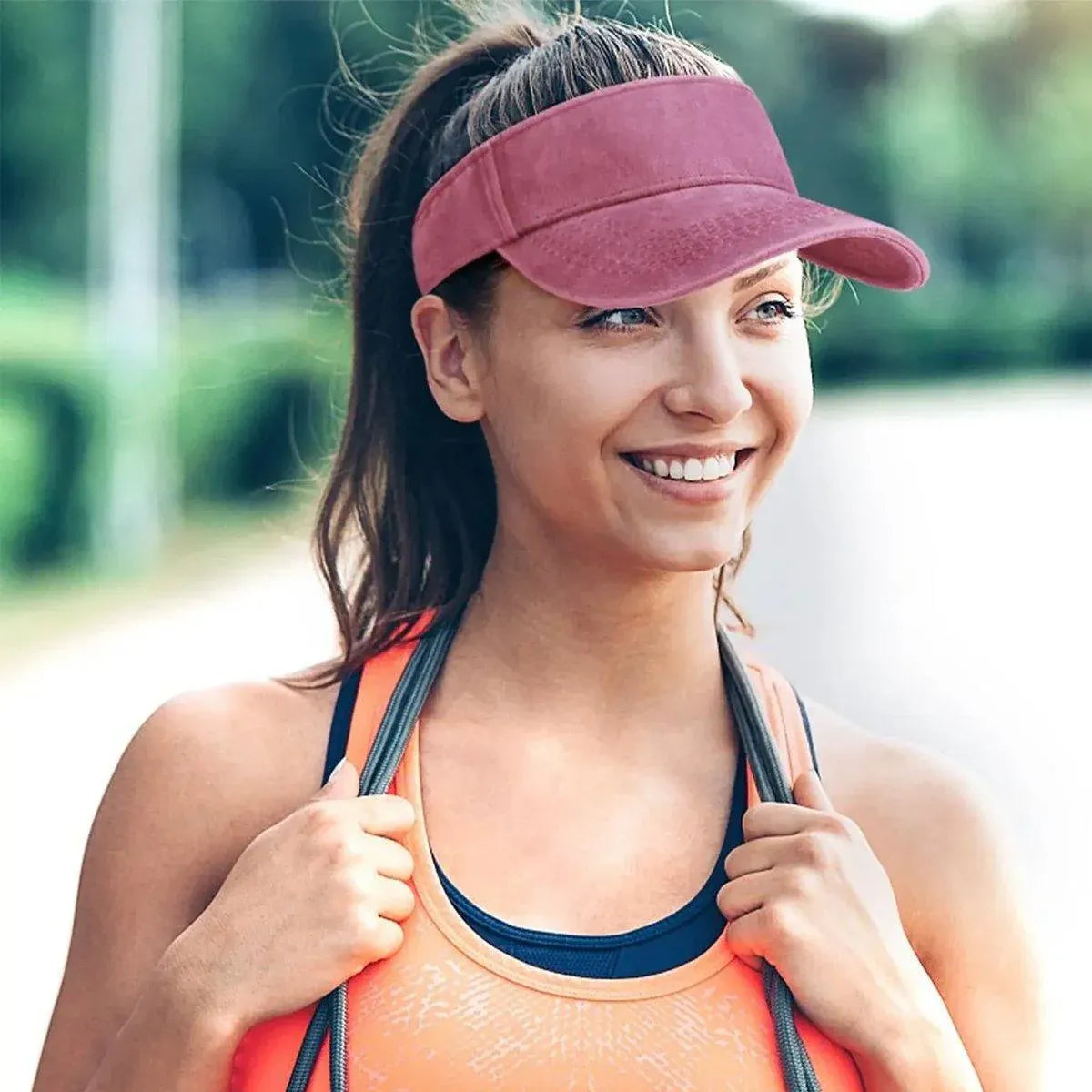 Unisex Summer Denim Sun Visor Cap Breathable Washed Running Hat - Grey V528-HOLLOW-HAT-GREY-343005