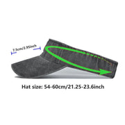 Unisex Summer Denim Sun Visor Cap Breathable Washed Running Hat - Orange V528-HOLLOW-HAT-ORANGE-992859