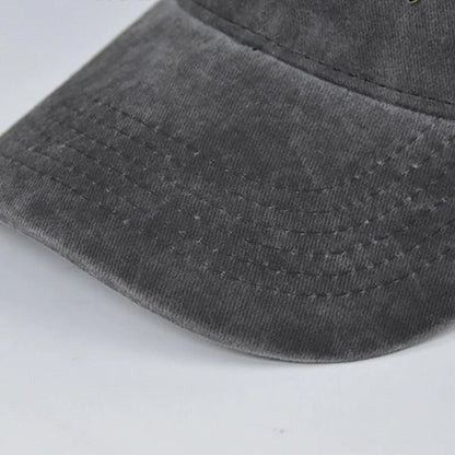 Unisex Summer Denim Sun Visor Cap Breathable Washed Running Hat - Red V528-HOLLOW-HAT-RED-827776