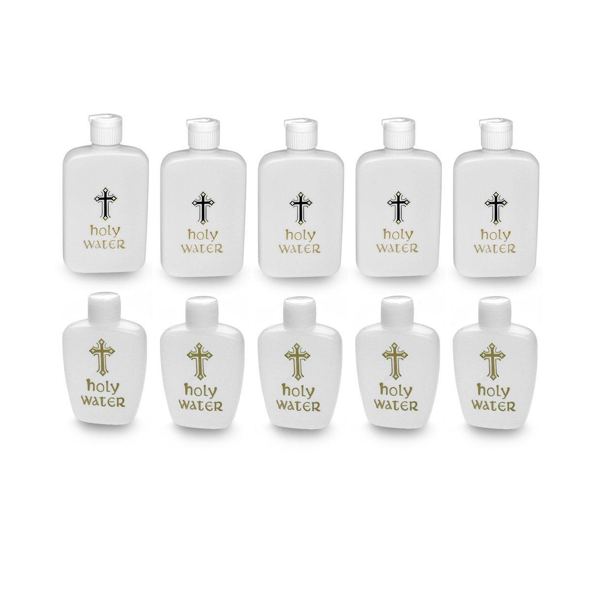 10XHoly Water Bottle Gold For Cross Plastic Portable Holy Water Container Easter V528-HOLY-WATER-BOTTLE-10PCS-802359