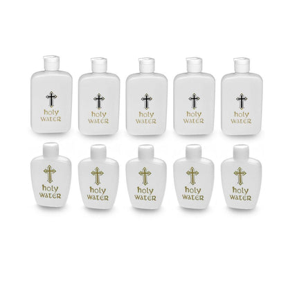 10XHoly Water Bottle Gold For Cross Plastic Portable Holy Water Container Easter V528-HOLY-WATER-BOTTLE-10PCS-802359
