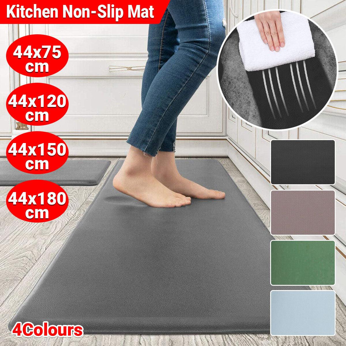 44x180cm Non-Slip Waterproof Kitchen Door Mat Floor Rug Carpet Anti-Oil Easy Clean - Blue V528-HOMEMAT-BLUE-44-180CM-173333