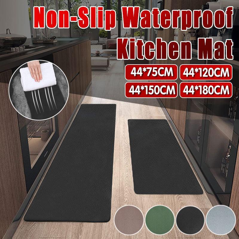 44x75cm Non-Slip Waterproof Kitchen Door Mat Floor Rug Carpet Anti-Oil Easy Clean - Green V528-HOMEMAT-GREEN-44-75CM-159822