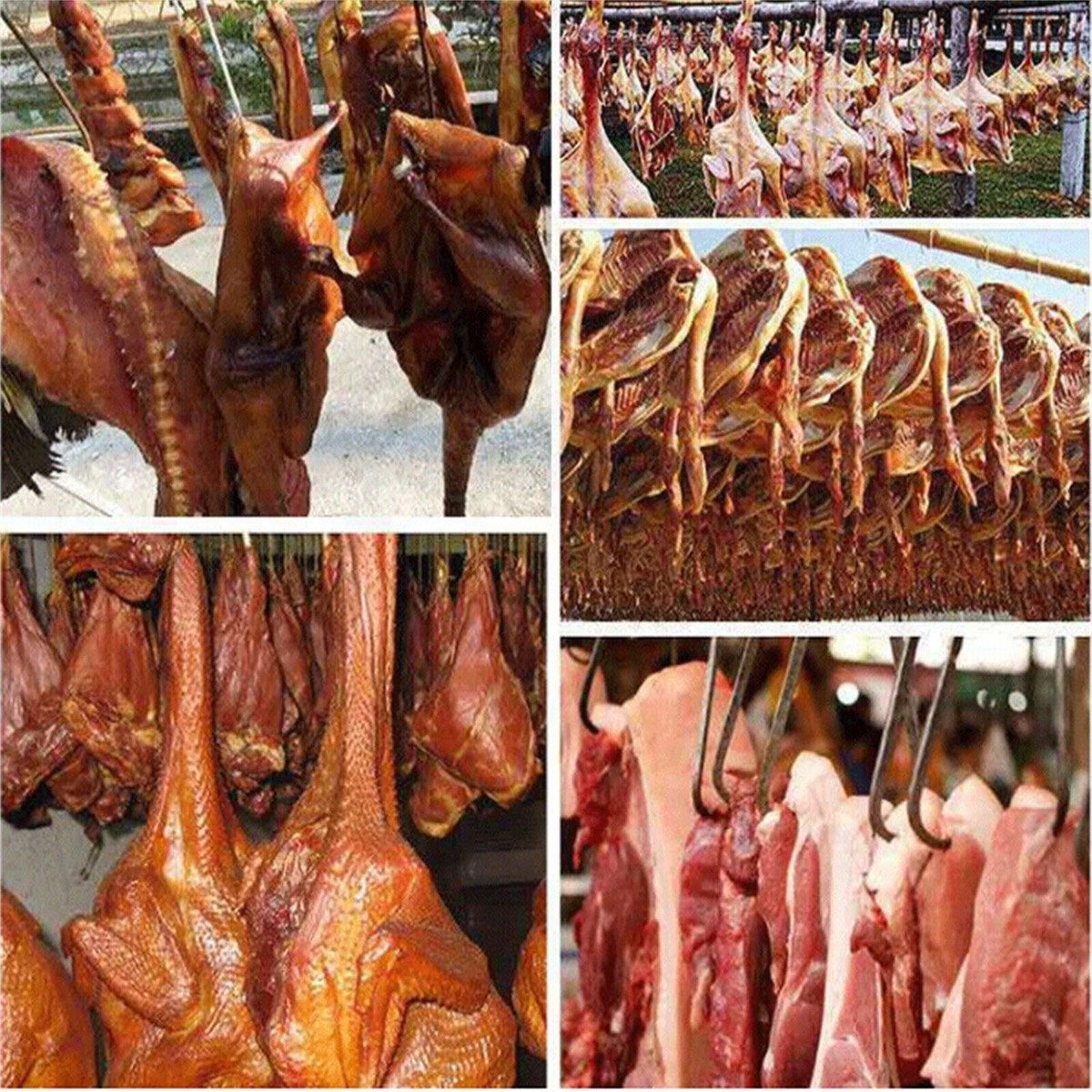 10PCS Steel S Meat Hooks for Beef Pork Lamb Roast Duck BBQ Grill Oven Hanging - L V528-HOOK-L-10PCS-386029