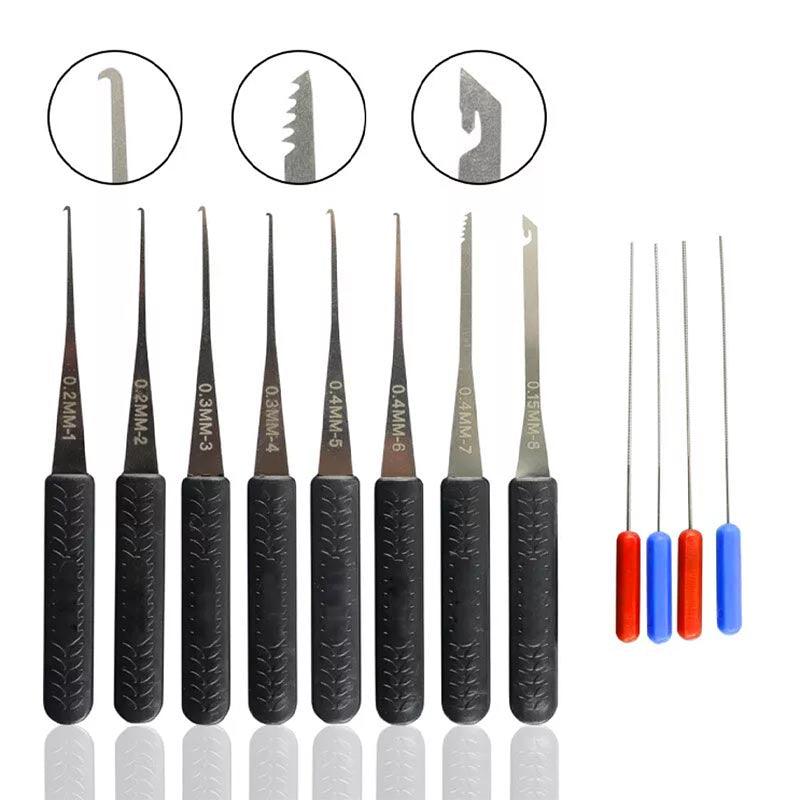 12PCS Kit Hand Lock Broken Key Extractor Removal Remover Hooks Needles Tool V528-HOOKSNEEDLES-12PCS-578128