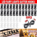 50PCS Led Fairy Lights Gutter Hooks Heavy Duty Clips Party Led Fairy Light - White V528-HOOKUP-WHITE-50PCS-91184