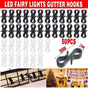 50PCS Led Fairy Lights Gutter Hooks Heavy Duty Clips Party Led Fairy Light - White V528-HOOKUP-WHITE-50PCS-91184