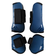4pcs Show Jumping Horse Leg Warmers Gaiters for Joint Protection Equine Gear - Navy V528-HORSE-GAITERS-NAVY-L-299189