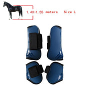 4pcs Show Jumping Horse Leg Warmers Gaiters for Joint Protection Equine Gear - Navy V528-HORSE-GAITERS-NAVY-L-299189