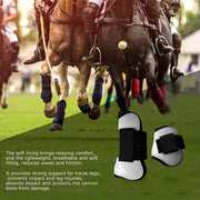 4pcs Show Jumping Horse Leg Warmers Gaiters for Joint Protection Equine Gear - Navy V528-HORSE-GAITERS-NAVY-L-299189