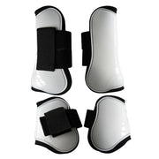 4pcs Show Jumping Horse Leg Warmers Gaiters for Joint Protection Equine Gear - White V528-HORSE-GAITERS-WHITE-L-453411