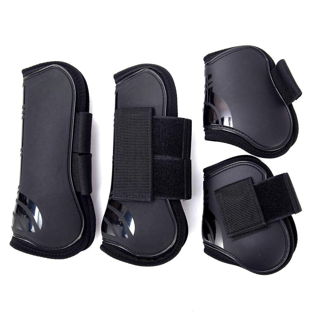 4pcs Show Jumping Horse Leg Warmers Gaiters for Joint Protection Equine Gear - White V528-HORSE-GAITERS-WHITE-L-453411