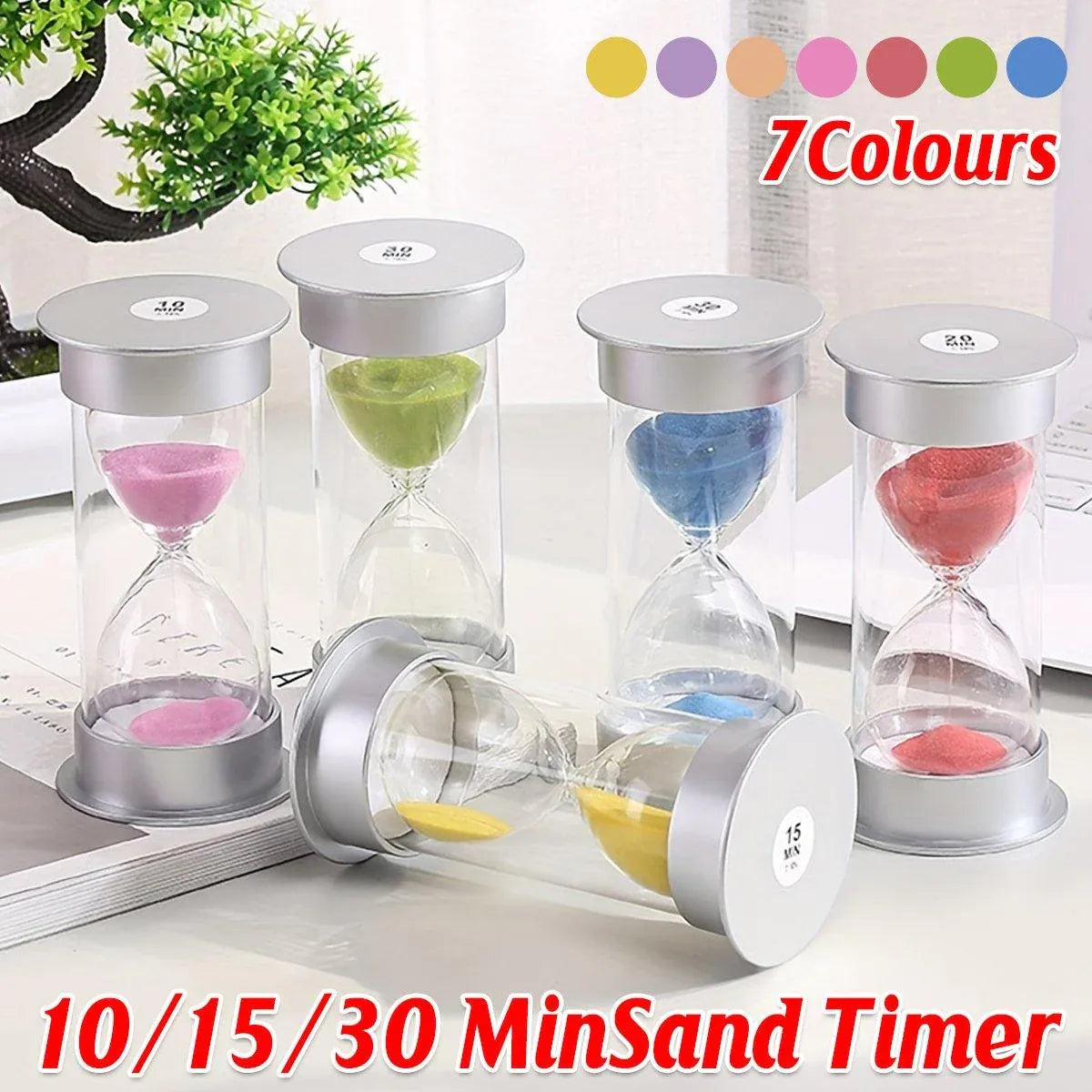 10/15/30 Minute Hourglass Timer Sand Timer for Home Office and Classroom Use - Sky Blue-10min V528-HOURGLASS-BLUE-10M-124878