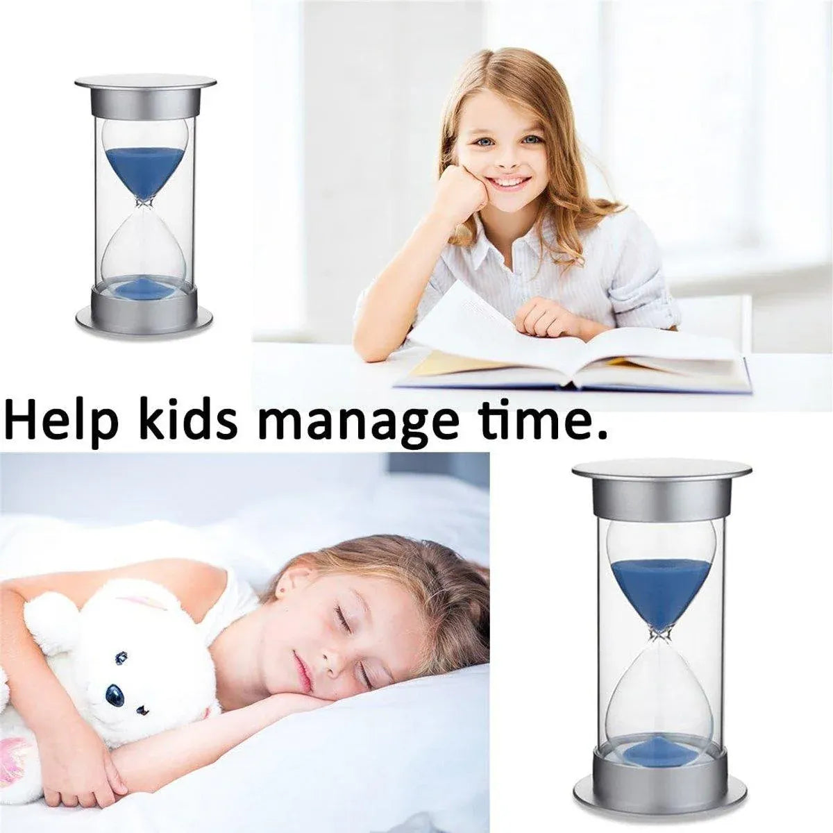 10/15/30 Minute Hourglass Timer Sand Timer for Home Office and Classroom Use - Sky Blue-10min V528-HOURGLASS-BLUE-10M-124878