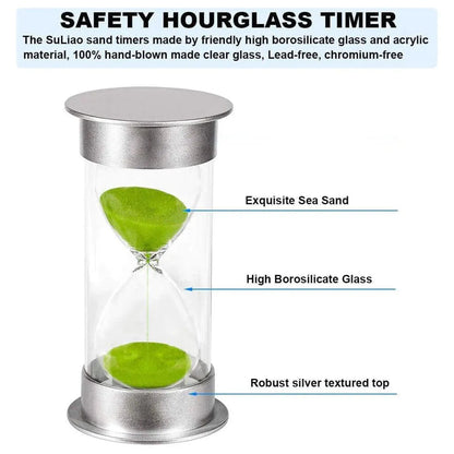 10/15/30 Minute Hourglass Timer Sand Timer for Home Office and Classroom Use - Orange-10min V528-HOURGLASS-ORANGE-10M-993300