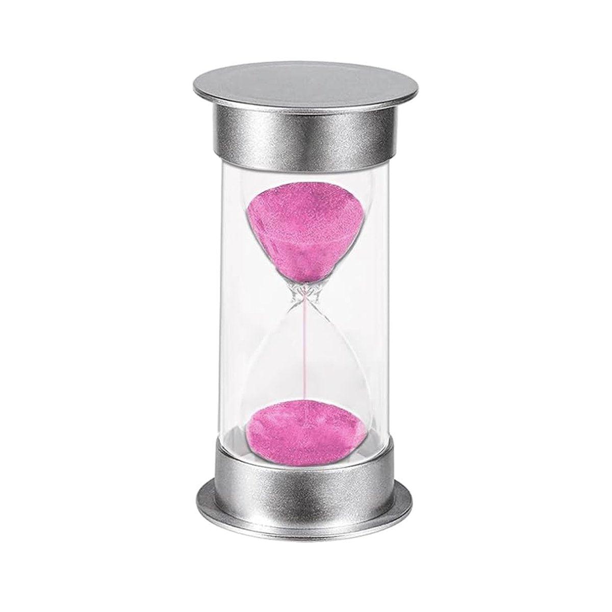 10/15/30 Minute Hourglass Timer Sand Timer for Home Office and Classroom Use - Pink-10min V528-HOURGLASS-PINK-10M-770409