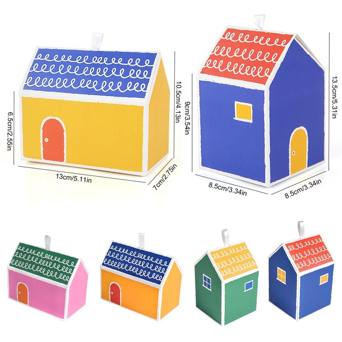 40PCS Colorful Small House Gift Boxes Candy Packing Party Favors Treat Box V528-HOUSE-BOX-40PCS-215961