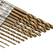 13pcs Quick Change Hss Titanium Drill Bits Hex Shank Set Soft Metal Wood Timber V528-HSSTITANIUM-13PCS-651876