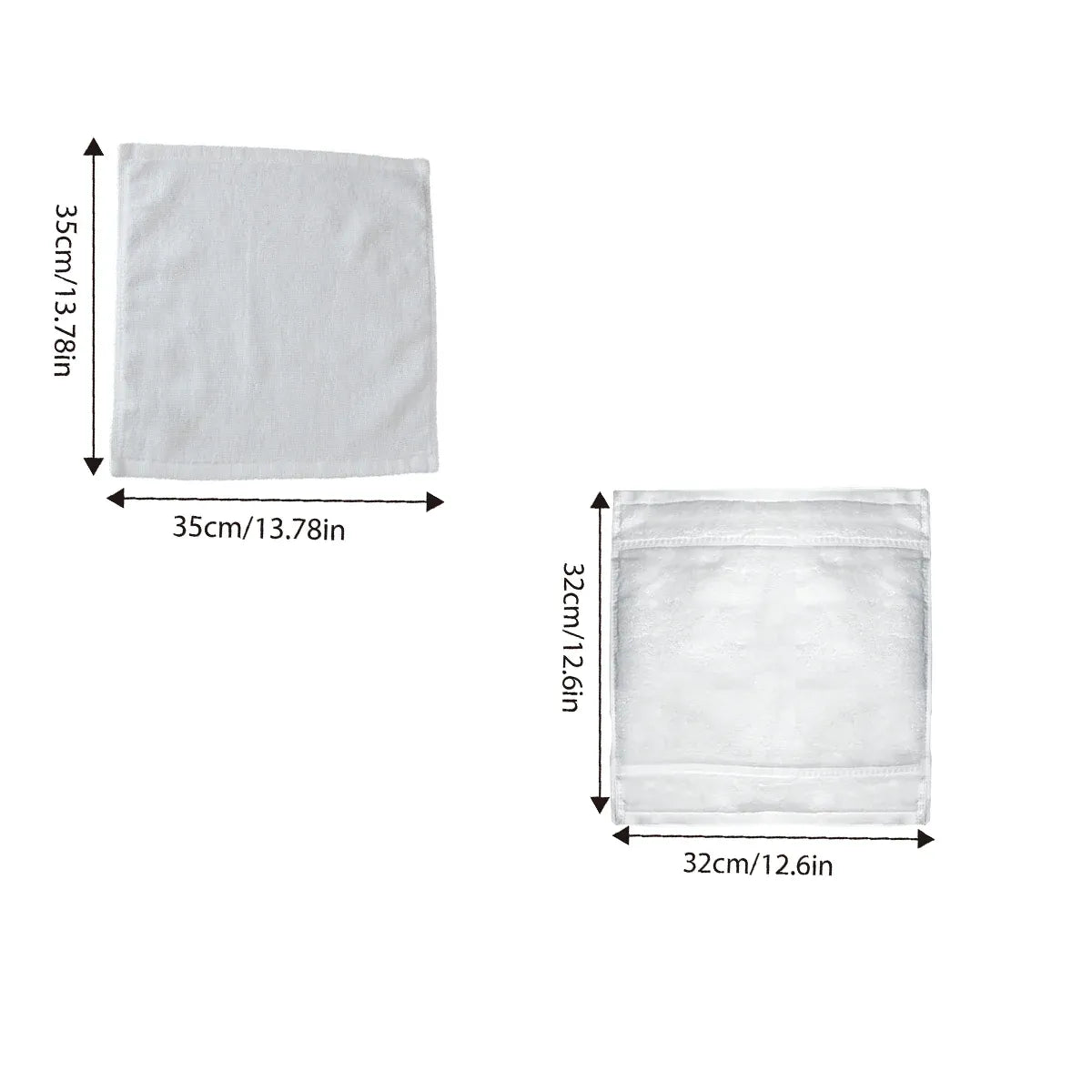 6PCS Hotel Cotton Face Towel White Soft Square Cloth Beauty Salon KTV Thick Wash - 35x35cm-Patternless-70g V528-HT-70G-35-35-6PCS-318866