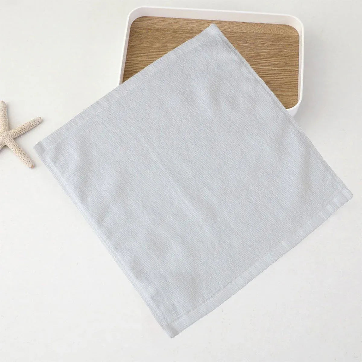 6PCS Hotel Cotton Face Towel White Soft Square Cloth Beauty Salon KTV Thick Wash - 35x35cm-Patternless-70g V528-HT-70G-35-35-6PCS-318866