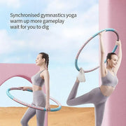 Detachable Weighted Hula Hoop Fitness Equipment for Home Exercise Use - Blue Pink V528-HULA-HOOP-BLUE-PINK-633612