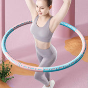 Detachable Weighted Hula Hoop Fitness Equipment for Home Exercise Use - Blue Pink V528-HULA-HOOP-BLUE-PINK-633612