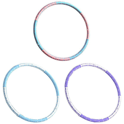 Detachable Weighted Hula Hoop Fitness Equipment for Home Exercise Use - Blue White V528-HULA-HOOP-BLUE-WHITE-325697