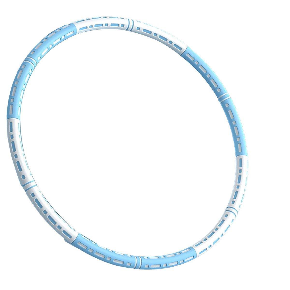 Detachable Weighted Hula Hoop Fitness Equipment for Home Exercise Use - Blue White V528-HULA-HOOP-BLUE-WHITE-325697