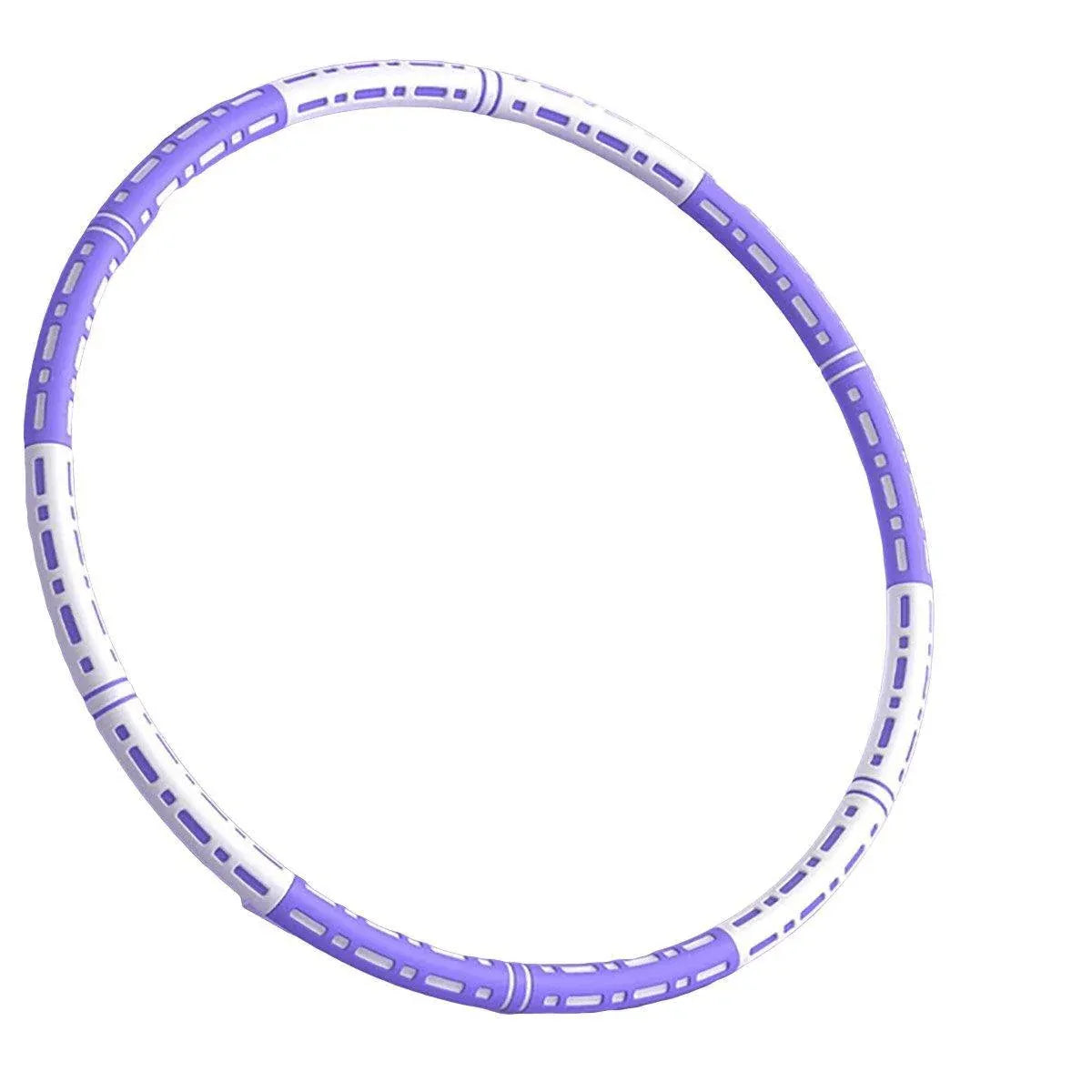 Detachable Weighted Hula Hoop Fitness Equipment for Home Exercise Use - White Purple V528-HULA-HOOP-WHITE-PURPLE-996791