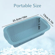 2pcs Large Capacity Ice Cube Tray Mold Rectangle Silicone Ice Grid Maker Kitchen - Orange V528-ICE-2PCS-ORANGE-752425