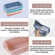 2pcs Large Capacity Ice Cube Tray Mold Rectangle Silicone Ice Grid Maker Kitchen - Orange V528-ICE-2PCS-ORANGE-752425