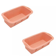 2pcs Large Capacity Ice Cube Tray Mold Rectangle Silicone Ice Grid Maker Kitchen - Orange V528-ICE-2PCS-ORANGE-752425