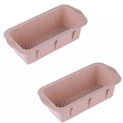 2pcs Large Capacity Ice Cube Tray Mold Rectangle Silicone Ice Grid Maker Kitchen - Pink V528-ICE-2PCS-PINK-655292