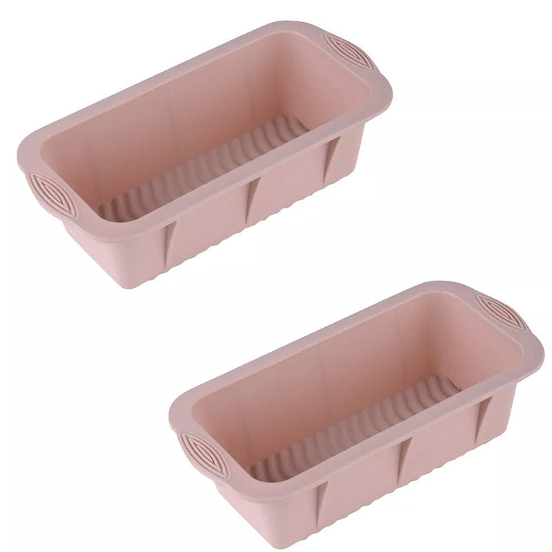 2pcs Large Capacity Ice Cube Tray Mold Rectangle Silicone Ice Grid Maker Kitchen - Pink V528-ICE-2PCS-PINK-655292