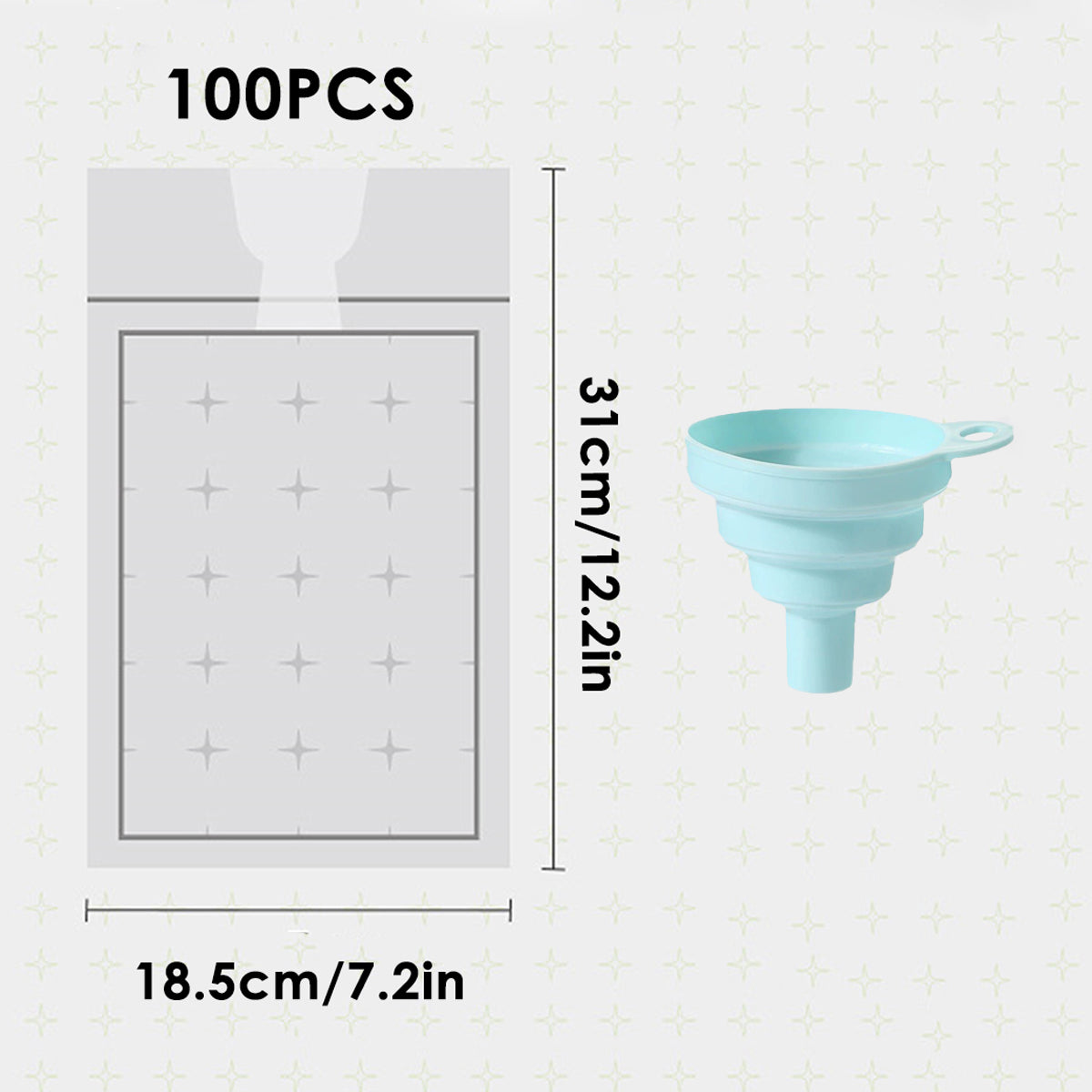 Disposable Ice Pack Bag 100PCS Water Injection Ice Cube Mold Tear Ice Grid V528-ICE-BAG-100PCS-24-925032