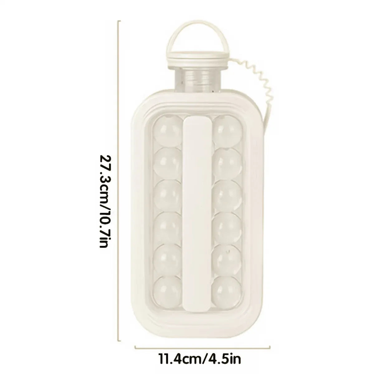 Portable Ice Hockey Pot Ice Cube Tray Water Bottle Clear Household Ice Maker V528-ICE-BALL-KETTLE-WHITE-797552