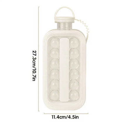 Portable Ice Hockey Pot Ice Cube Tray Water Bottle Clear Household Ice Maker V528-ICE-BALL-KETTLE-WHITE-797552