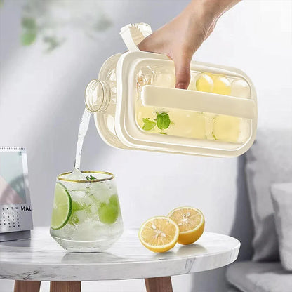 Portable Ice Hockey Pot Ice Cube Tray Water Bottle Clear Household Ice Maker V528-ICE-BALL-KETTLE-WHITE-797552
