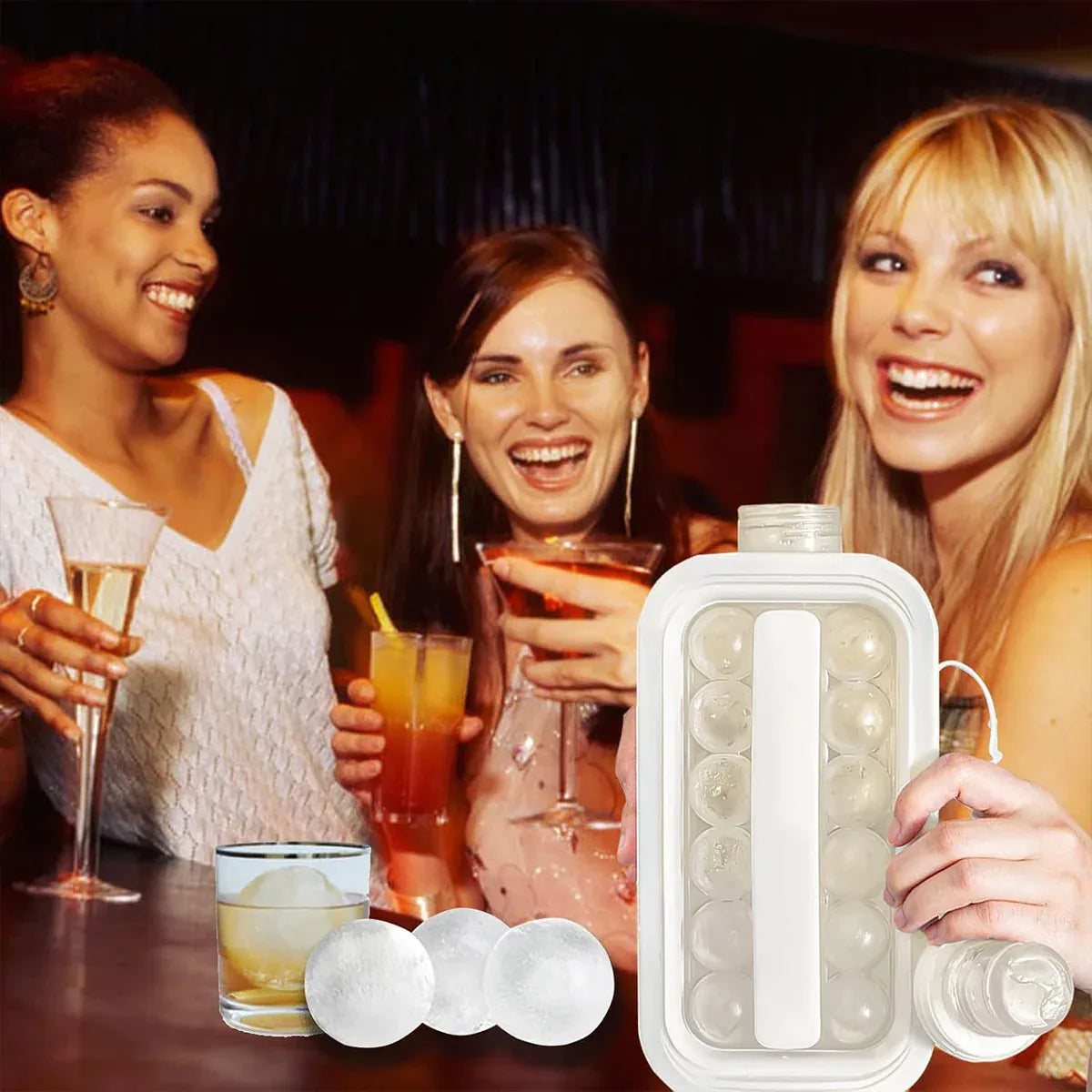 Portable Ice Hockey Pot Ice Cube Tray Water Bottle Clear Household Ice Maker V528-ICE-BALL-KETTLE-WHITE-797552